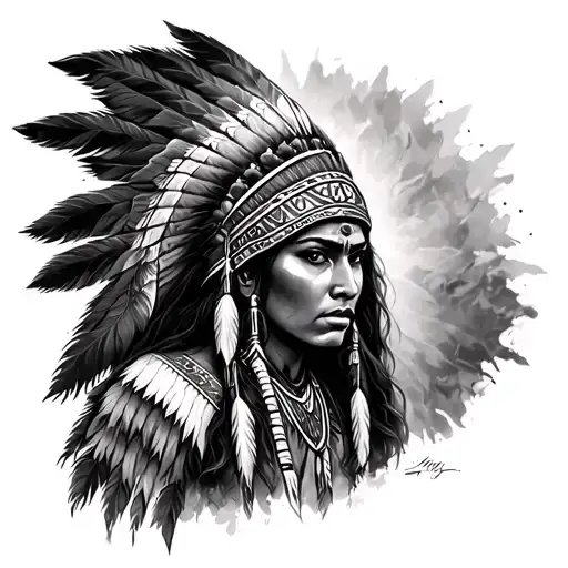 Native American Woman Warrior