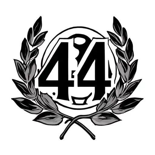 Laurel Wreath With 44 Symbol