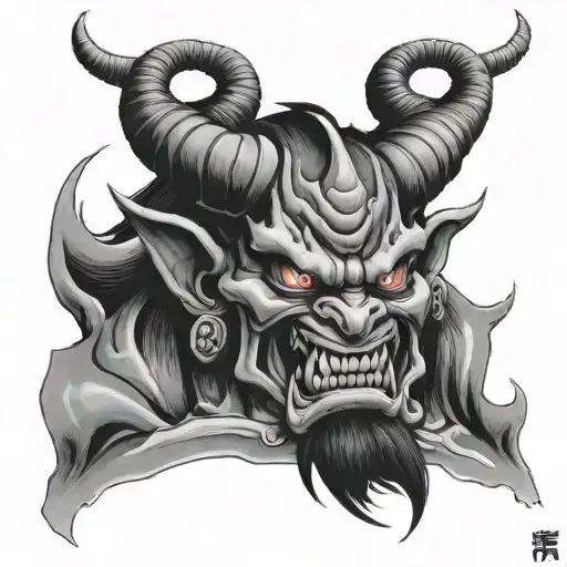 Draw Me A Japanese Oni Demon
