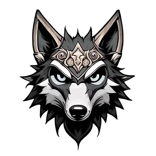 Majora's Mask On Wolf Link