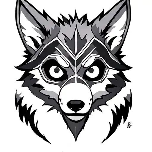 Wolf Link Wearing Majoras Mask