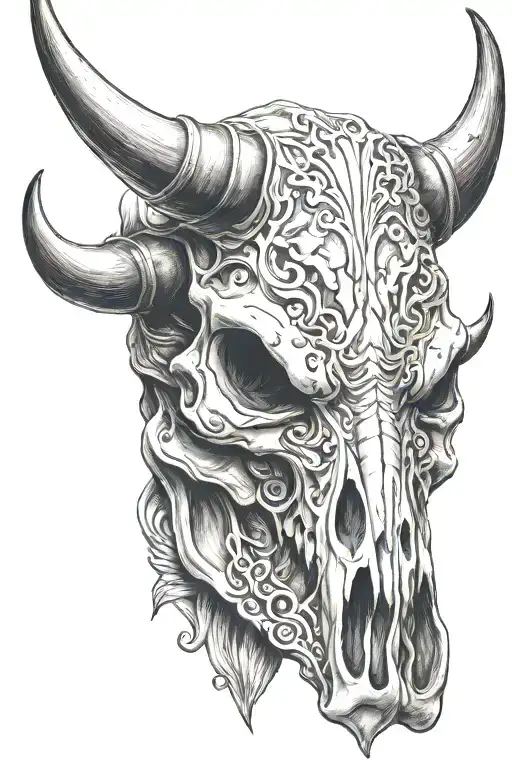 Bull Skull Face
