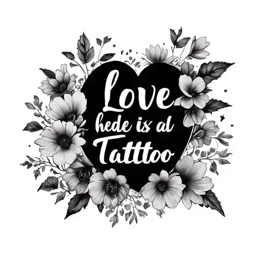 Quote Inside Love And Flowers