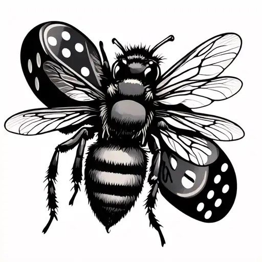 Bee And Dice Intertwined