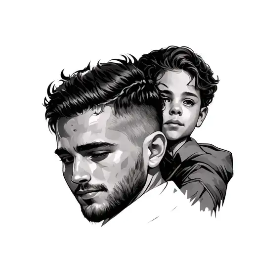 Fathers Shoulder Son