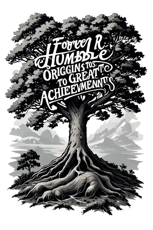 Pioson Tree And Text Forever Humble Origins To Great Achievements