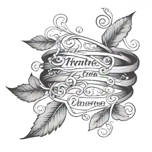 Vine Wrapping Around Wrist With Words In The Middle