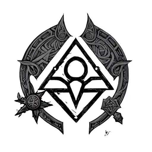 Legend Of Zelda Tri Force With All Elements From Ocarina Of Time