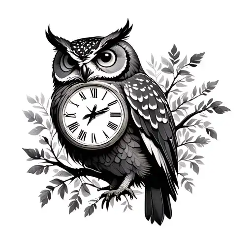 Owl Forest Clock And Cards