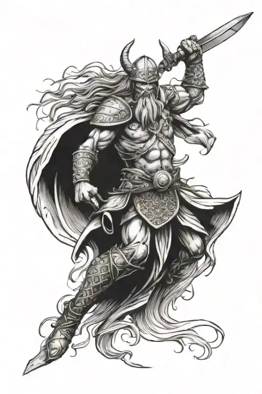 Viking Warrior Raging Sea Angel Of Death