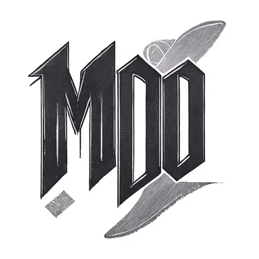 Minimalistic Tattoo Featuring Letters Mdd