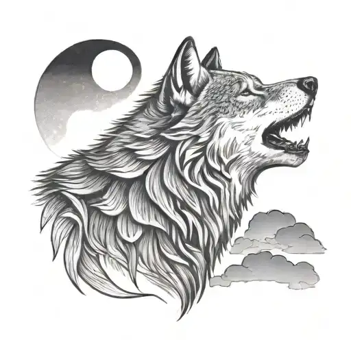 Wolf Howling At The Moon