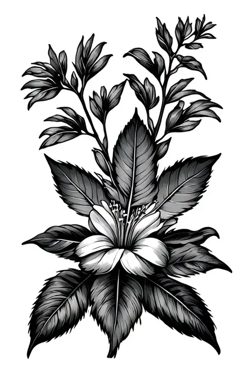 Sticker Style Of Native Western Australian Flora And Fauna