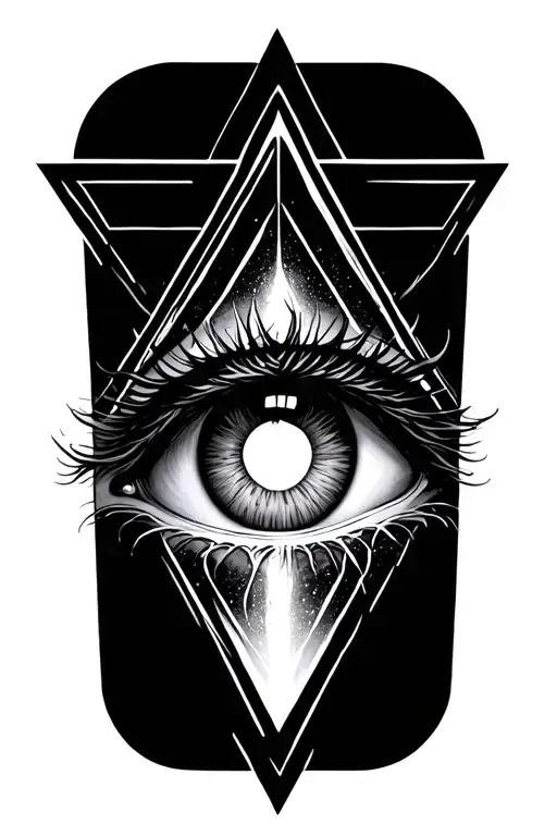 Gentle Seeing Eye Inside Triangle