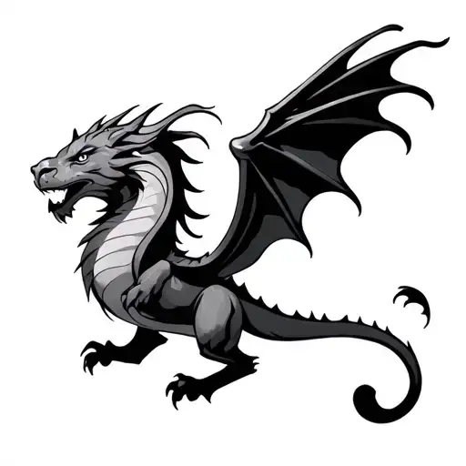 Leo Zodiac Sign Dragon Flying