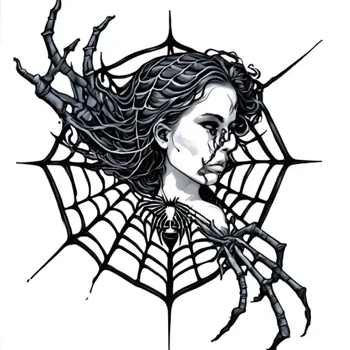 Aquarius With Spider Web