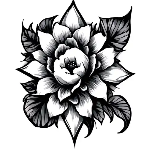 Blackwork Design Neck