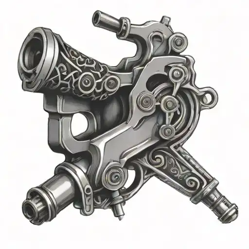 Tattoo Gun Intertwined Withe N F