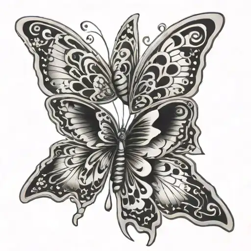 Paw Print Butterfly Wings