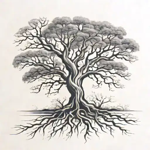 Tree With Visible Roots