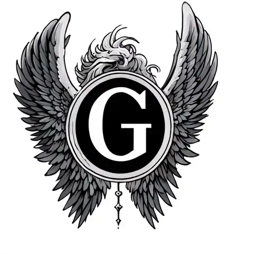 Angel Wings With G In Center