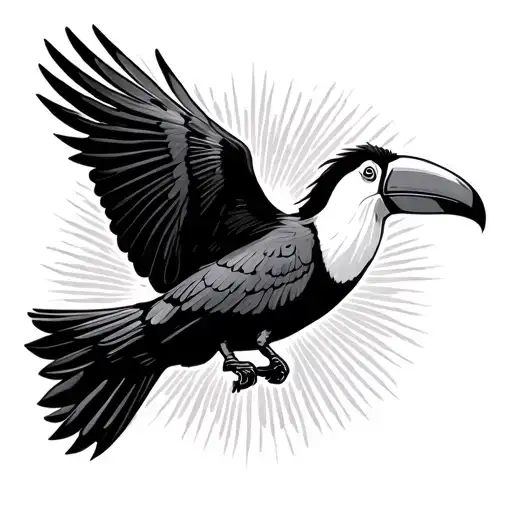 Toucan Flying