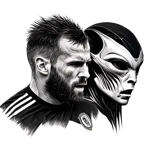 Messi And Alien Head