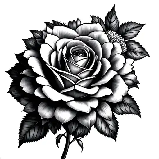 Rose And Chrysanthemum