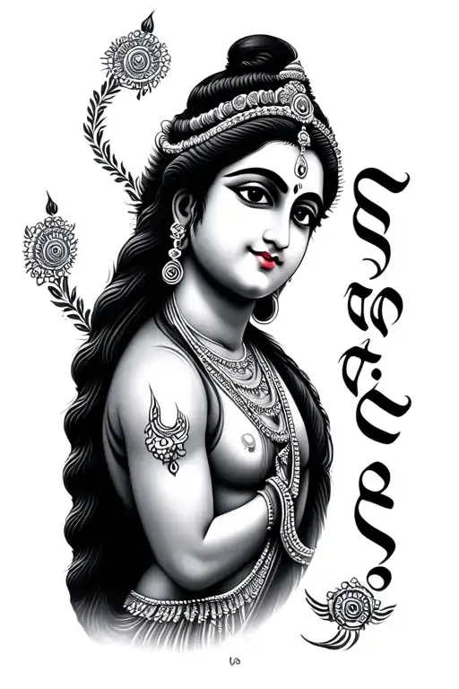Krishna Name Written