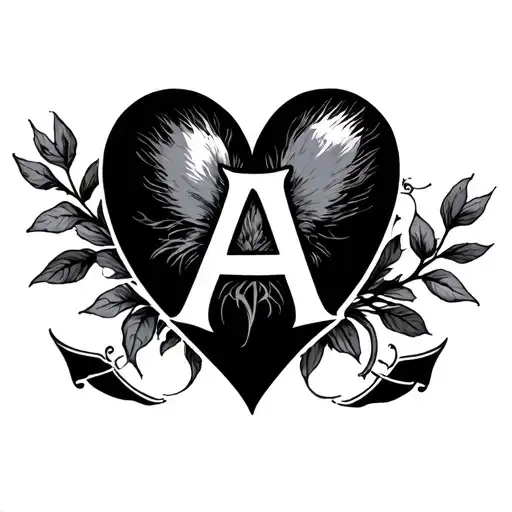 Heart Initial A