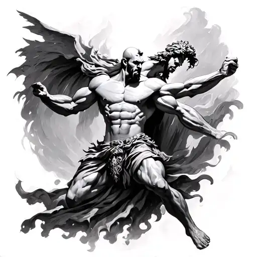 Kratos Killing Zeus