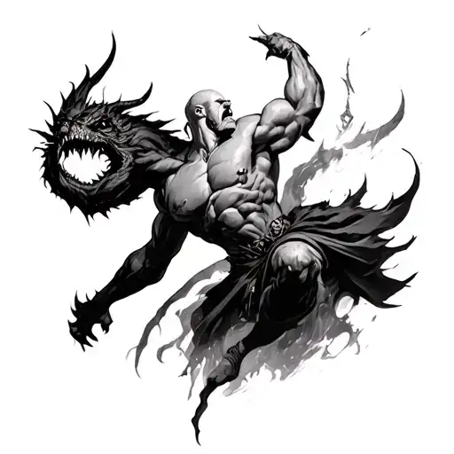 Kratos Killing Demon