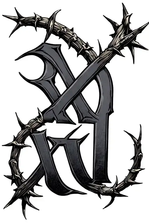 Xi-xii-xviii Roman Numerals With Thorns Around It