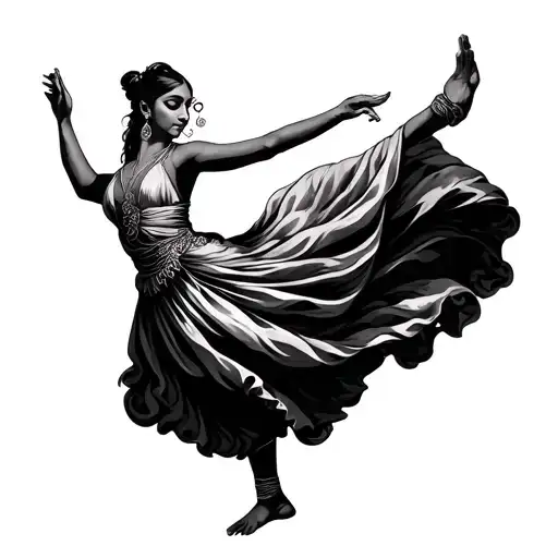 Sufi Dancer Gracefully Moving