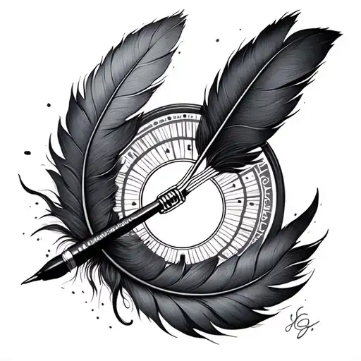 Circle Of Fifths With Feather Pen