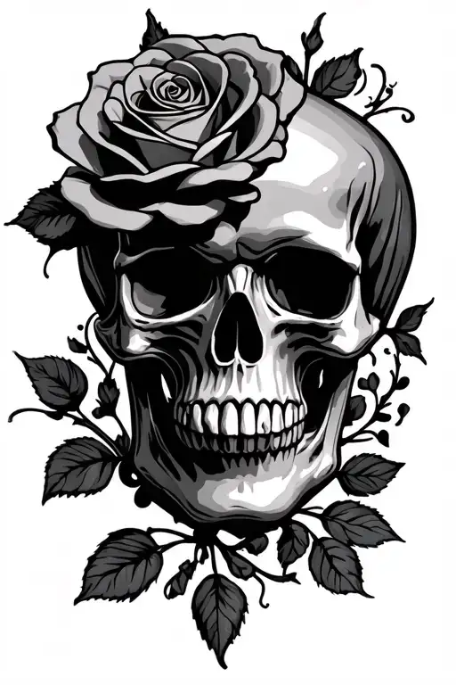 Roses Skull Adorned