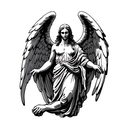 Angels Omerta Oath Tattooed Sleeve Statue