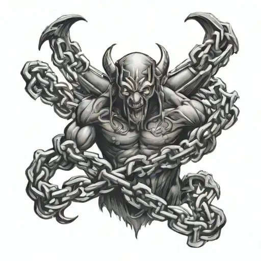 Demon In Chain Wrapped