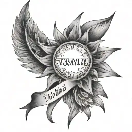 Mother's Name With A Sun