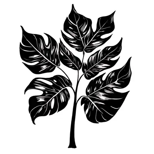 Banana Tree Leaf Tattoo Flashes