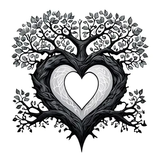 Love Heart And Family Tree