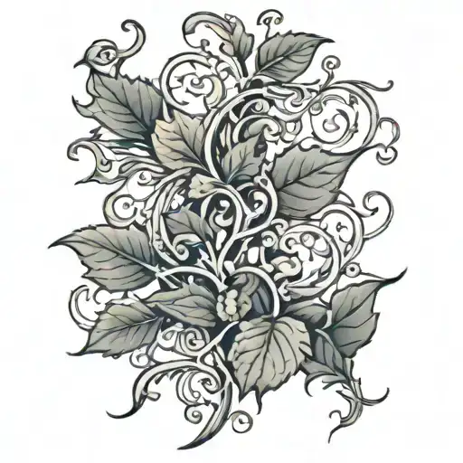 Name With Ivy Vines Behind It