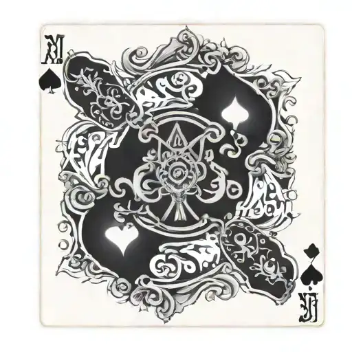 Black Jack Tattoo Playing Cards Forming