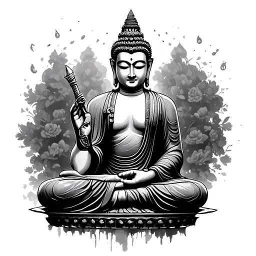 Cambodian Buddha War Scene