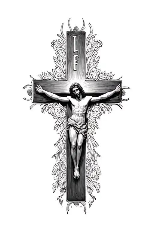 The Word Jesus As A Cross