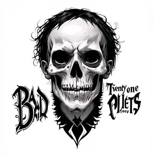 Something That's A Mix Of Iconic Things That Represent The 2 Bands Bad Omens And Twenty One Pilots