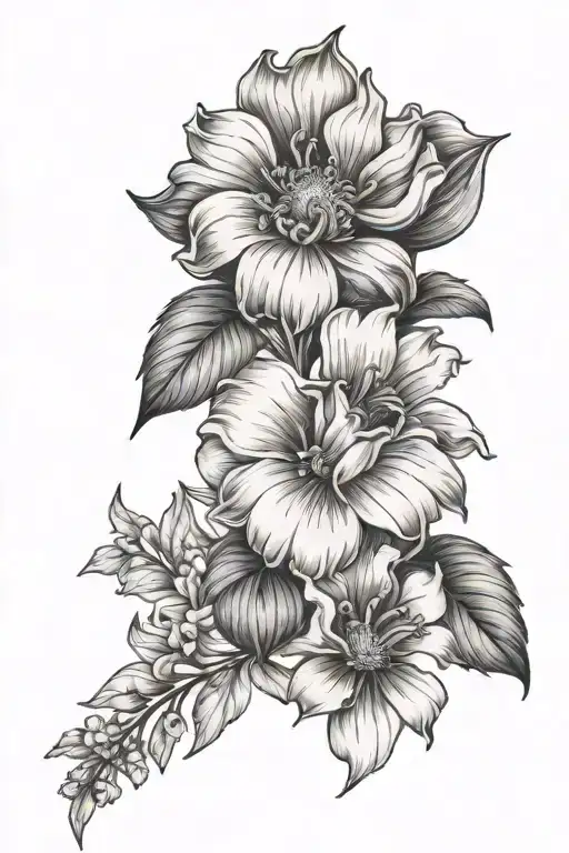 Flower Of September Birth Flower With Dog Paw But Seperated