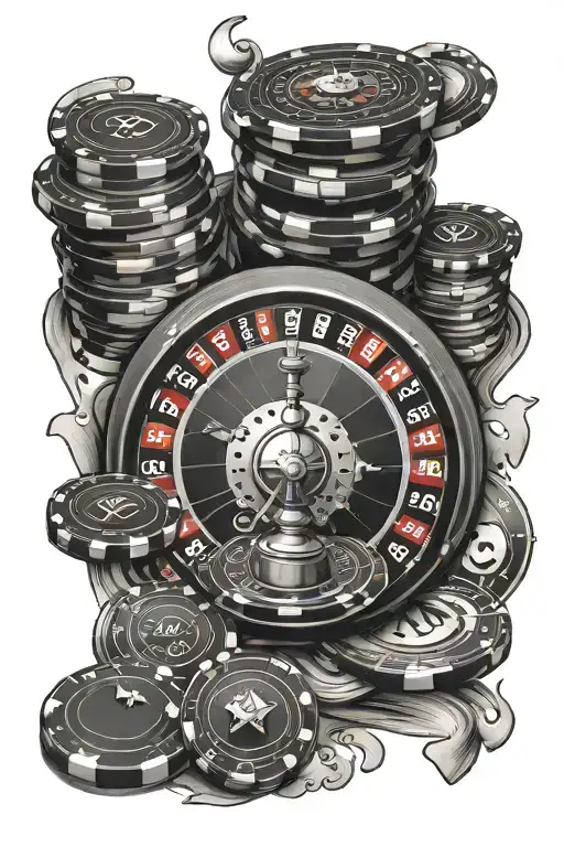 Half Sleeve Gambling Roulette Poker Chips
