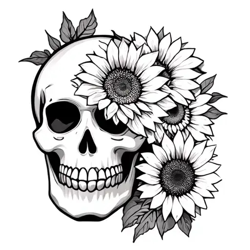 Sugarskull With Sunflower Incorporated