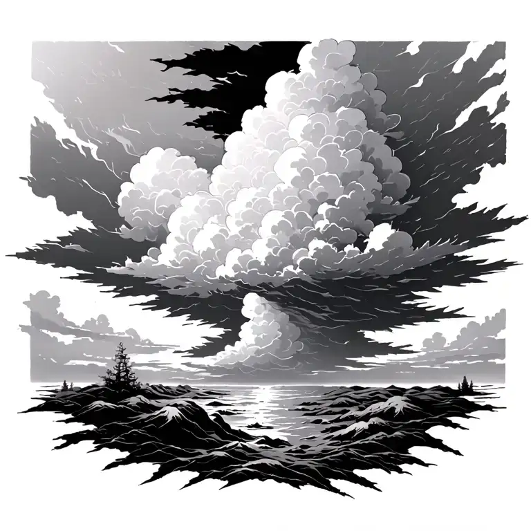 The Beginning Of Angry Storm Clouds With Sunshine Fading Off